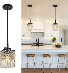 BBLLWJ - (2 Pk.) Modern Crystal Pendant Light - Picture 1 of 5