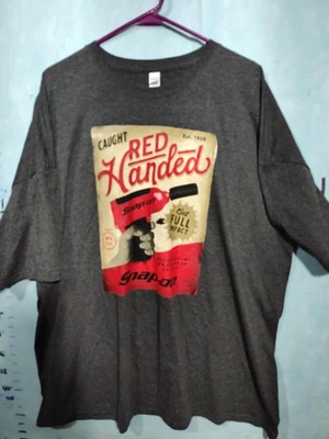Snap-On Shirt Mens 3XL Gray Caught Red Handed Full Impact Graphic Tee Tool - Image 1 of 4