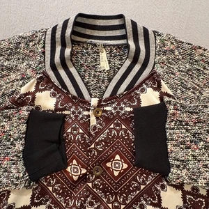 BKE by Buckle Cardigan Jacke XL mehrfarbig Strickmuster Knopfleiste Boho Retro - Bild 1 von 10
