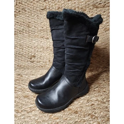 Kim Rogers Botas Negras Piel Sintética Montar Motociclista Media Pantorrilla Ecuestre Talla 8 M Foto 1 de 4