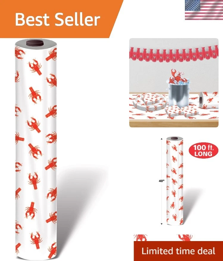 Rollo de mesa multicolor para cangrejos de río - Cubierta de plástico para hervir y fiestas de mariscos Foto 1 de 4