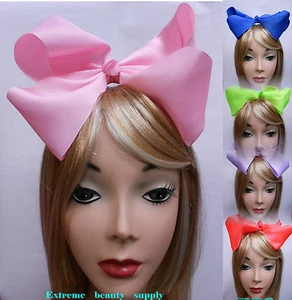 Boutique Handmade Big huge Girl Extra Large JUMBO Satin clip Hair Bow ribbon   - Picture 1 of 22