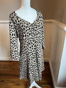 SUZANNE BETRO Kleid Animal Print Größe 1x Knielang 3/4 Arm Taschen - Bild 1 von 5
