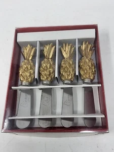 Cardinal Golden Pineapple Cheese Knives Spreaders Set - Stainless Steel - Bild 1 von 6