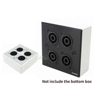 1Pcs brushed aluminum alloy 86 panel NEUTRIK speaker base wall plug 4-bits audio - Picture 1 of 8