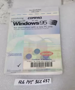 Windows 95 Manual with Certificate of Authenticity  COA ONLY - Picture 1 of 1