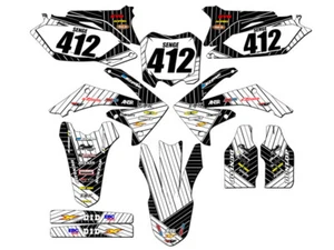 2009-2012 CRF 450 R RACE SERIES White Senge Graphics Kit Compatible with Honda - Picture 1 of 10