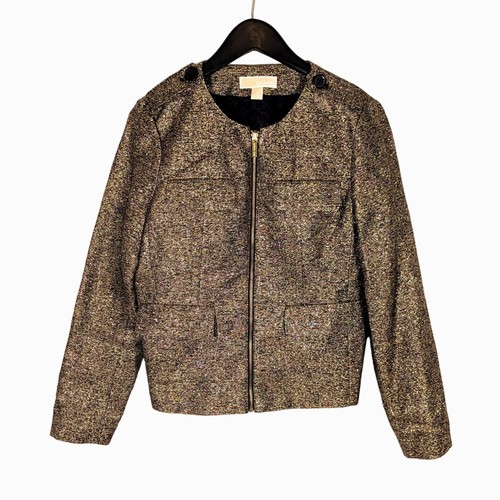 Giacca militare Michael Kors G SILK Tinsel full zip picchetti Eras Tour taglia 6