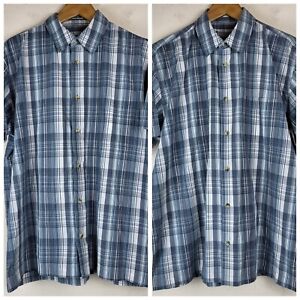 Regatta Mens XL 2 Pack Shirt Sleeve Hiking Shirt Top Check Woven Breathable Blue