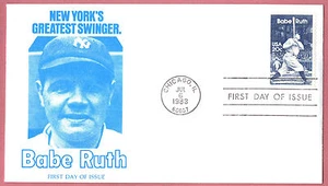 2046 Babe Ruth 1983 Primer Día Cubierta JM Cachet Sin Dirección FDC N Y Yankee d1246 - Imagen 1 de 1