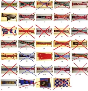 Soccer and basketball scarfs: Chelsea, FC Barcelona, Manchester, West Ham, etc - Picture 1 of 10