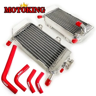 Aluminum Radiator+Hose For Honda CRF250R 2004-2009 CRF250X 2004-2017 CRF 250 R X - Image 1 of 4