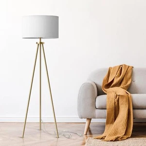 ALLDIO Tripod Floor Lamps for Living Room Modern Standing Lamp with Drum Shad... - Picture 1 of 8