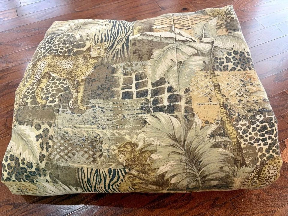 Edredón reversible Queen vintage Ralph Lauren leopardo. DEFECTUOSO Foto 1 de 4