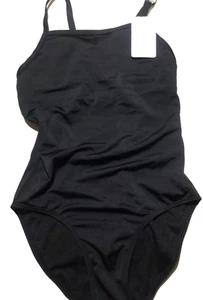 NWT Black One Piece Bathing Suit SYROKAN International Size 34 - Picture 1 of 4
