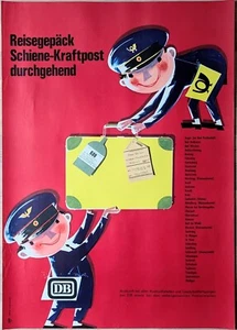 Poster Plakat - Kraftpost - Deutsche Bundesbahn - Hans Schmandt - 1961 - Bild 1 von 1