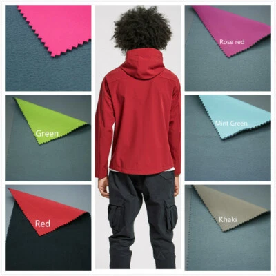 Fantasia casaco calça caminhada dupla face tecido macio lã polar elástica - Imagem 1 de 4