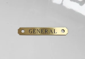 BRIDLE PLATE NOTCHED 2.5"x 3/8" BRASS CUSTOM ENGRAVED HALTER BROW NAME PET TAG - Picture 1 of 1
