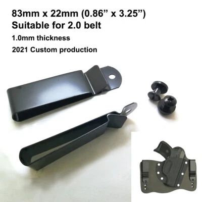 Clip de funda para cinturón de resorte de metal con tornillo Chicago para fundas híbridas IWB Foto 1 de 4