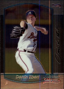 2000 Bowman Chrome Atlanta Braves Baseball Card #288 Derrin Ebert