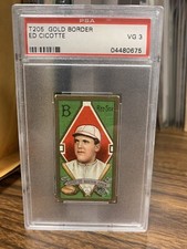 1911 T205 Gold Border Ed Cicotte PSA 3 VG