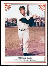 Willie Mays/1958 Giants Card 1983 ASA Willie Mays 12 #7 