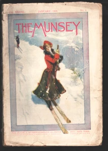 Munsey 1/1903-Snow ski cover-William Macleod Raine-Max Pemberton-Early pulp m... - Picture 1 of 2