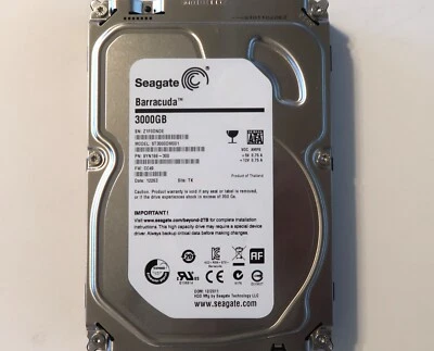 Seagate ST3000DM001 9YN166-300 CC49 TK Thailand (Z1F) 3TB 3.5" Sata HDD 12/2011 - Image 1 of 4