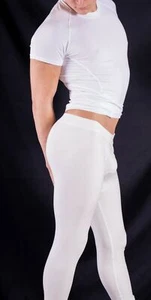 DOREANSE Long John Pants leggings Thermal Viloft Anti Humidy White 1965 2A - Picture 1 of 10