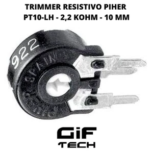 3 PEZZI TRIMMER RESISTIVO 2,2 KOHM 2200 OHM PIHER THT PT10LH Ø 10MM CIRCUITO PCB - Foto 1 di 1