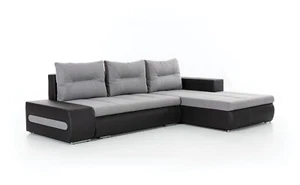 Ecksofa mit Schlaffunktion Odis Bettkasten L-Form Sofa Modern Rechts Links 23 - Bild 1 von 39