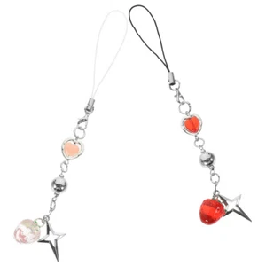 2 Pcs Small Strawberry Mobile Phone Chain Decoration for Charm Purse - Zdjęcie 1 z 12