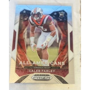 2021 Panini Prizm-Draft Picks #198 Caleb Farley Virginia Tech Hokies All America - Picture 1 of 4