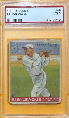 1933 Goudey - #46 ETHAN ALLEN - PSA 3 - Image 1 of 2