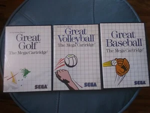 Great Golf, Baseball & Volleyball Sega Master System No Hangtab US seller - Picture 1 of 7