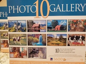 Photo Gallery Jigsaw Puzzles Set Of 10 Puzzles 5600 Pieces New Sealed Sure-Lox - Picture 1 of 3