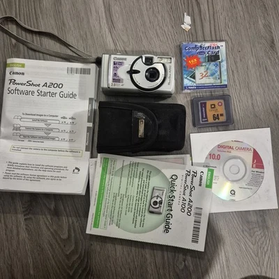 Canon Digital Camera PowerShot A200 2.0MP Silver Tested - Image 1 of 4