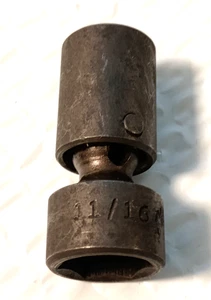 MAC TOOLS XUP226, 3/8” DRIVE, 11/16” SWIVEL / UNIV. IMPACT SOCKET, 6POINT. - Picture 1 of 13