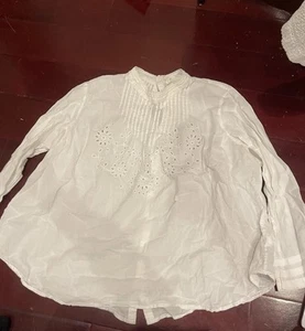 GAP White Cotton Poplin Style Top Cotton - Picture 1 of 3