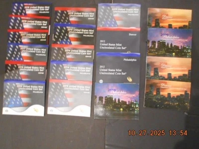 US P & D Mint sets - 2009, 2010, 2012 to 2018 & (2008 D only) - Image 1 of 4