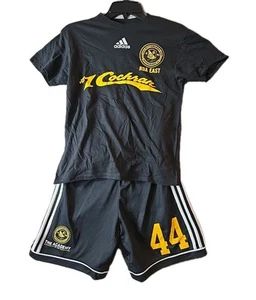 Adidas Pittsburgh Riverhounds SC Kids Soccer T-Shirt and Shorts Size Small Black - Picture 1 of 14