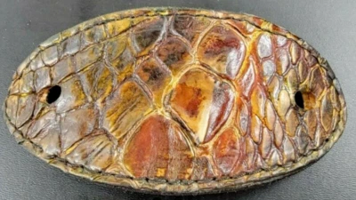 Handmade Brown Alligator skin HAIR BARRETTE SLIDE PIN STICK genuine gator skin - Image 1 of 4