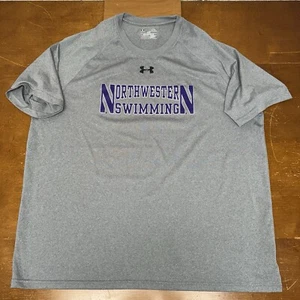 Northwestern Wildcats Shirt Mens Extra Large Gray Swimming Under Armour - Picture 1 of 10
