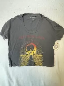 Obey Propaganda Women's Short Sleeve Grey Cropped T-Shirt Size XS - Picture 1 of 4