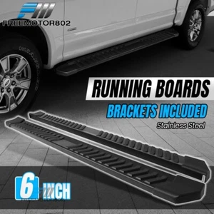 Fit 2015-2023 Ford F150 Super Crew Cab 6" Running Board Side Step Nerf Bar Black - Picture 1 of 13