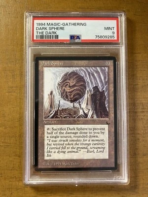 MTG✨DARK SPHERE✨The Dark PSA 9 MINT UNCOMMON Artifact 1994 Tedin Art Low POP ! - Image 1 of 2