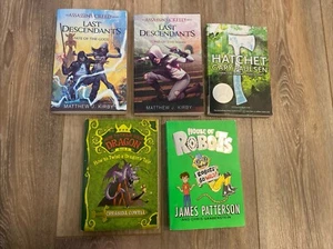 Lot 5 Young Adults STORY CHAPTER Books Train Your Dragon Assassins Creed Robots - Picture 1 of 7