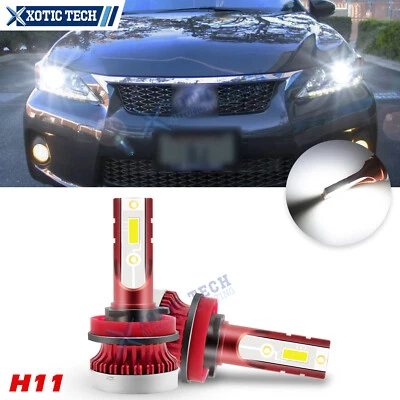 Super Bright 6000K Xenon White H11 H9 LED High Beam Light Bulbs Set For Lexus - Image 1 of 4