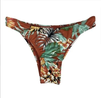 Bikini Lab Swim Bottoms Tropical Oasis Hipster Sexy Rust - Image 1 of 4
