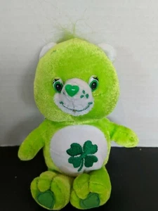 Care Bear 2004 green Good Luck Shamrock 7" plush bear Nanco           K - Picture 1 of 3